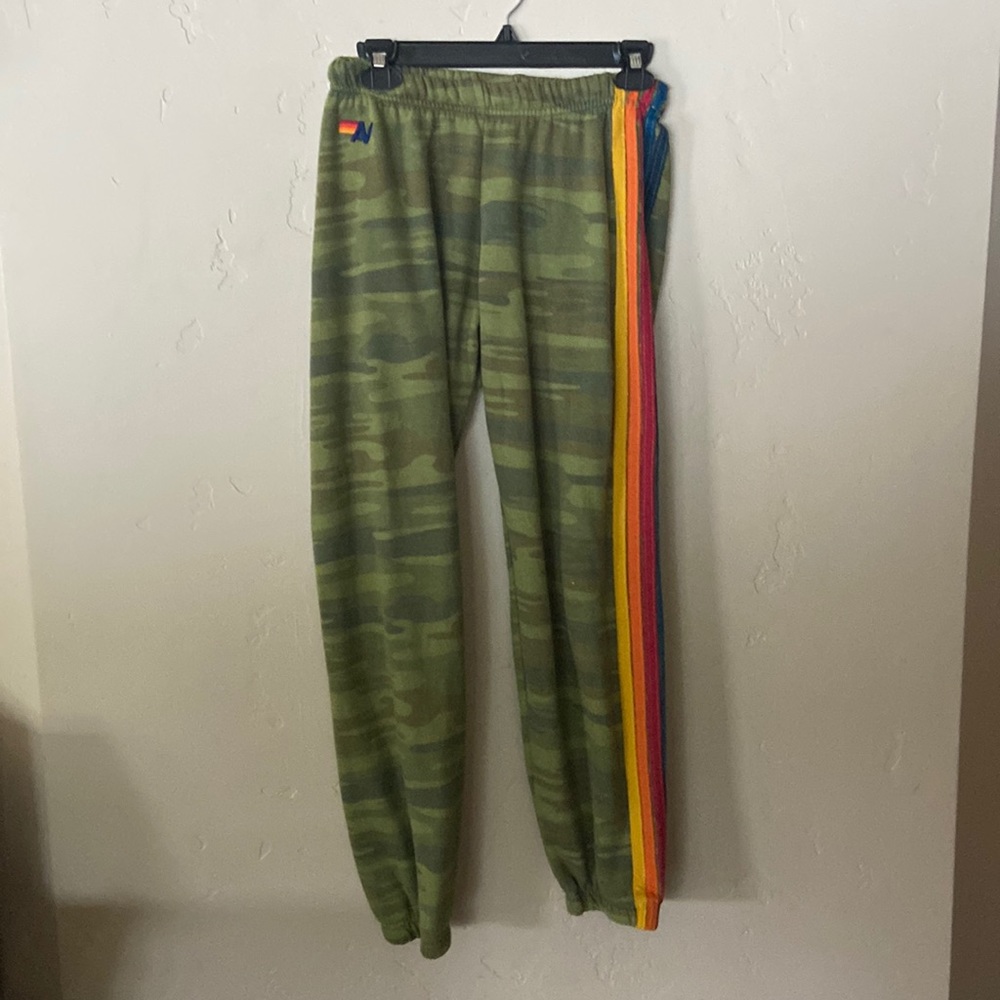 Aviator nation 5 stripe camo women’s size small sweatpants